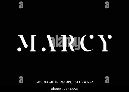 Abstrakte elegante Schablone Stil Serif Alphabet Anzeige Schriftart Vektor Stock Vektor