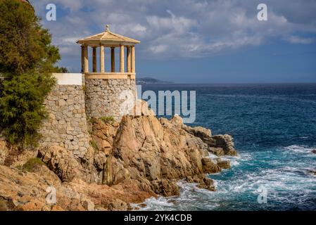 S'Agaró Küstenweg, in Costa Brava (Baix Empordà, Girona, Katalonien, Spanien) ESP: Camino de ronda de S'Agaró, en la Costa Brava (Gerona, España) Stockfoto