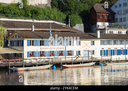 Limmat Club Zürich am Fluss Limmat, Zürich, Schweiz Stockfoto