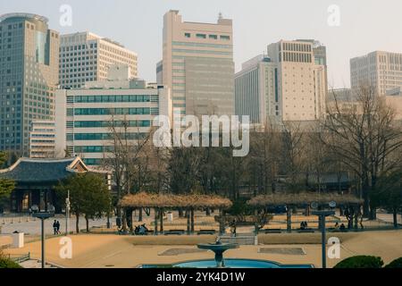 SEOUL, SÜDKOREA - SEPTEMBER 2019 Deokhongjeon Hall of Deoksugung Palace in Seoul, korea - 2. Mai 2024. Hochwertige Fotos Stockfoto