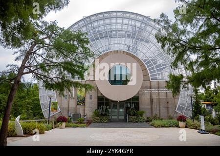 Oklahoma City, Oklahoma - das inasmuch Foundation Crystal Bridge Conservatory in Myriad Botanical Gardens. Stockfoto