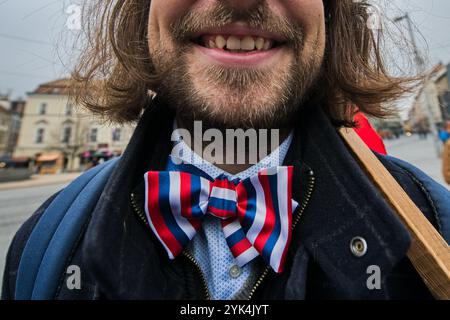 Brünn, Tschechische Republik. November 2024. 17. Studentenfest zum Jahrestag der Veranstaltungen 1989 in Brünn, Tschechische Republik, 17. November 2024. Quelle: Patrik Uhlir/CTK Photo/Alamy Live News Stockfoto