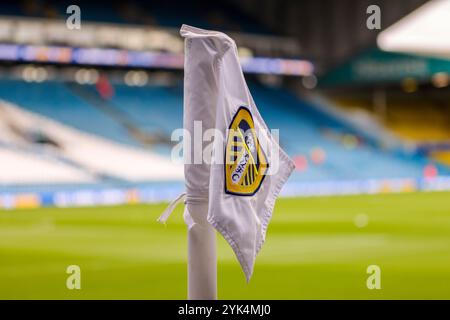 Leeds, Großbritannien. November 2024. Allgemeine Ansicht der Eckflagge im Stadion in der Elland Road vor dem Spiel Leeds United Women gegen York City Ladies FA Women's National League Division One North in Elland Road, Leeds, England, Großbritannien am 17. November 2024 Credit: Every Second Media/Alamy Live News Stockfoto