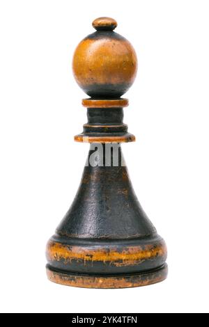 bischof Schachstück Vintage Holz Turmschach Stück isoliert auf weiß Copyright: xZoonar.com/YuryxZapx 1053976987st Stockfoto