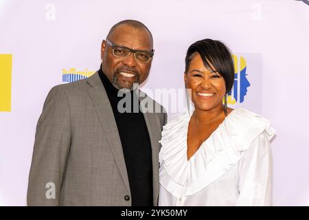 Los Angeles, USA. November 2024. Judy Bailiff Petri Hawkins-Byrd, Emmy-Preisträgerin Makita Bond, nahm an der Monique Woolley Foundation 4th Annual Fundraising Gala in XO Banquet Hall, Los Angeles, CA, 16. November 2024 Teil Stockfoto