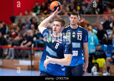 Tim Nothdurft (Rhein-Neckar Loewen, #08), Sebastian Heymann (Rhein-Neckar Loewen, #13), GER, 1. VFL Potsdam vs. Rhein-Neckar Loewen, 1. Bundesliga, Daikin HBL, Herren, 10. Spieltag, Saison 2024/2025, 17.11.2024 Foto: Eibner-Pressefoto/ Claudius Rauch Stockfoto