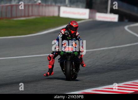 Barcelona, Spanien. November 2024. 15.11.2024, Circuit de Barcelona-Catalunya, Barcelona, MotoGP Motul Solidarity Grand Prix von Barcelona, Foto Fabio Quartararo aus Frankreich, Monster Energy Yamaha MotoGP/dpa/Alamy Live News Stockfoto