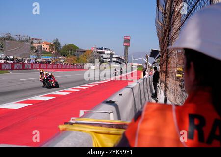 Barcelona, Spanien. November 2024. 15. November 2024, Circuit de Barcelona-Catalunya, Barcelona, MotoGP Motul Solidarity Grand Prix von Barcelona, im Bild Luca Marini aus Italien, Repsol Honda Team Credit: dpa/Alamy Live News Stockfoto