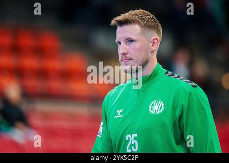 Lübecke, Deutschland. November 2024. Adam Nyfjaell (GWD Minden, 25#) GER, GWD Minden vs. TV Grosswallstadt, Handball, 2. Bundesliga, 11. Spieltag, Spielzeit 2024/2025, 17.11.2024 Foto: Eibner-Pressefoto/Jan Rollinger Credit: dpa/Alamy Live News Stockfoto