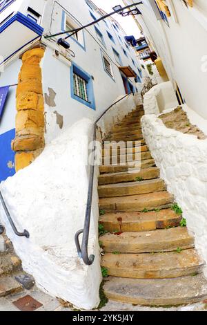 Typische Architektur, Altstadt, Bermeo, Biskaya, Bizkaia, Vizcaya, Baskenland, Spanien, Europa Stockfoto