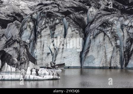 Solheimsjokull Gletscherlagune, Island, Europa Stockfoto