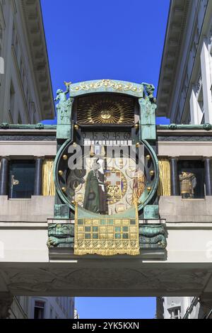 Ankeruhr, Musikbox im Jugendstilstil, hoher Markt, Innere Stadt, Wien, Österreich, Europa Stockfoto