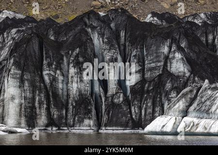 Solheimsjokull Gletscherlagune, Island, Europa Stockfoto