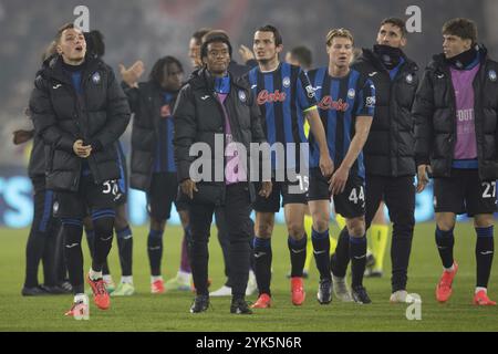 Fußballspiel, die Spieler von Atalanta Bergamo von links nach rechts: Mateo RETEGUI 32 Atalanta Bergamo, Juan CUADRADO Atalanta Bergamo, Kapitän Marten Stockfoto