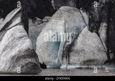 Solheimsjokull Gletscherlagune, Island, Europa Stockfoto