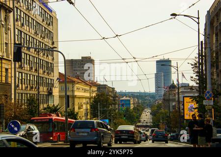 BELGRAD, SERBIEN - 18. AUGUST. 2024: Zentrum der Stadt Belgrad Stockfoto