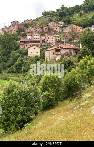 Sotres Village, Biosphärenreservat, Nationalpark Picos de Europa, Asturien, Spanien, Europa Stockfoto