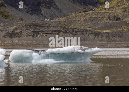 Solheimsjokull Gletscherlagune, Island, Europa Stockfoto