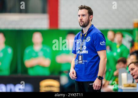 Lübecke, Deutschland. November 2024. Andre Lohrbach (TV Grosswallstadt, Trainer) GER, GWD Minden vs. TV Grosswallstadt, Handball, 2. Bundesliga, 11. Spieltag, Spielzeit 2024/2025, 17.11.2024 Foto: Eibner-Pressefoto/Jan Rollinger Credit: dpa/Alamy Live News Stockfoto