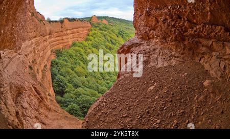 Las Medulas historische römische Goldmine, UNESCO-Weltkulturerbe, Kulturlandschaft, Region El Bierzo, Provinz Leon, Castilla y Leon, Spanien, Europa Stockfoto