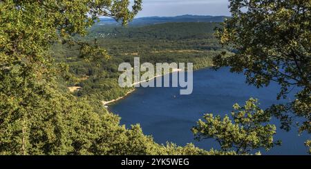 Sanabria Lake, Lago de Sanabria y Sierras Segundera y de Porto Natural Park, Puebla de Sanabria, Zamora, Kastilien und Leon, Spanien, Europa Stockfoto