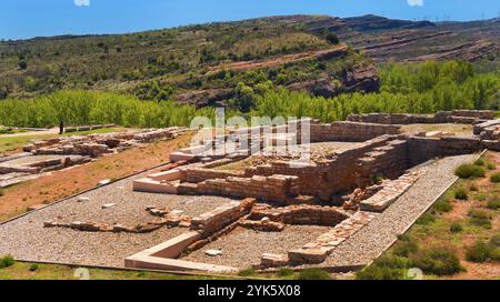 Tiermes keltiberisch-römische Archäologische Stätte, Montejo de Tiermes, Soria, Castilla y Leon, Spanien, Europa Stockfoto