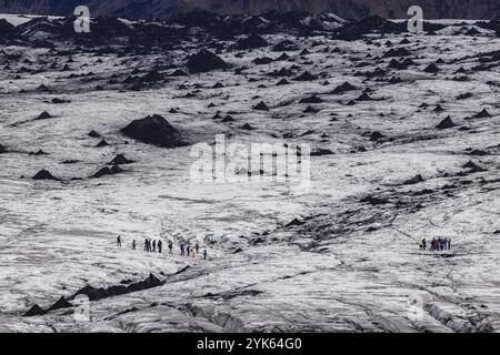 Solheimsjokull Gletscherlagune, Island, Europa Stockfoto