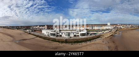 Blick aus der Vogelperspektive auf bridlington Spa und bridlington South Bay Stockfoto