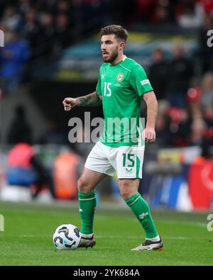 Ryan Manning während der UEFA Nations League, Liga B - Gruppenspiel England gegen Republik Irland im Wembley Stadium, London, Großbritannien, 17. November 2024 (Foto: Gareth Evans/News Images) Stockfoto