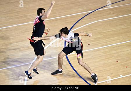 Belek, Türkei. November 2024. Bild einer sportlichen Teambuilding-Aktivität, die Teil des Trainingslagers ist, das vom belgischen Olympischen Komitee BOIC-COIB in Belek, Türkei, am Sonntag, den 17. November 2024 organisiert wurde. Das Lager findet vom 11. Bis 25. November statt. BELGA PHOTO ERIC LALMAND Credit: Belga News Agency/Alamy Live News Stockfoto