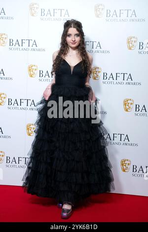 Lucy Halliday kommt bei den BAFTA Scotland Awards in Doubletree vom Hilton Glasgow Central an. Bilddatum: Sonntag, 17. November 2024. Stockfoto