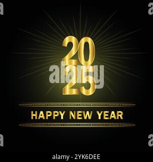 2025 Happy New Year Stock Vektor
