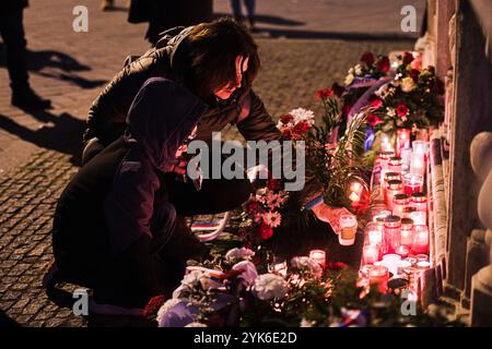 Brünn, Tschechische Republik. November 2024. 17. Studentenfest zum Jahrestag der Veranstaltungen 1989 in Brünn, Tschechische Republik, 17. November 2024. Quelle: Patrik Uhlir/CTK Photo/Alamy Live News Stockfoto