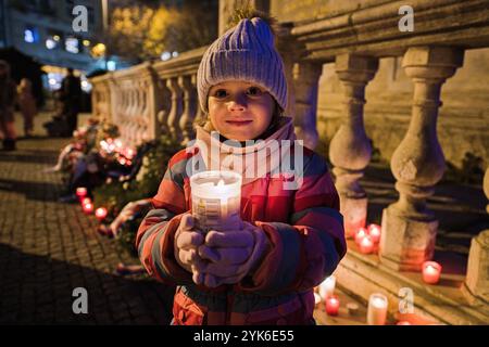 Brünn, Tschechische Republik. November 2024. 17. Studentenfest zum Jahrestag der Veranstaltungen 1989 in Brünn, Tschechische Republik, 17. November 2024. Quelle: Patrik Uhlir/CTK Photo/Alamy Live News Stockfoto