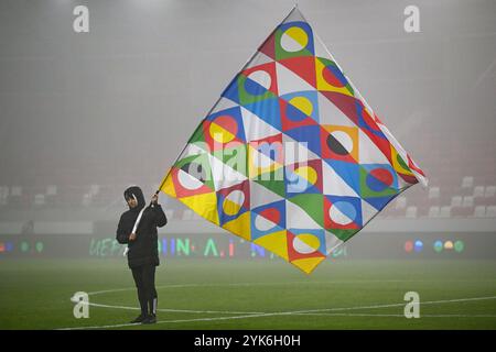 Beim Spiel der UEFA Nations League zwischen Israel und Belgien am 17. November 2024 im Stadion der Bozsik Arena in Budapest, Ungarn Stockfoto