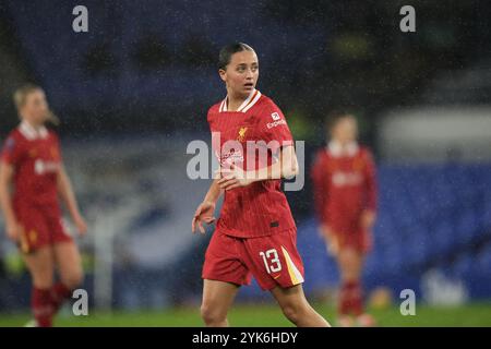 UK. November 2024. Everton FC gegen Liverpool FC Barclays Womens Super League GOODISON PARK ENGLAND - 17. November 2024 Mia Enderby von Liverpoolwährend des Spiels der Barclays Women’s Super League zwischen Everton FC und Liverpool FC im Goodison Park am 17. November 2024 in Liverpool, England. Quelle: ALAN EDWARDS/Alamy Live News Stockfoto