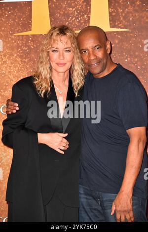 Connie Nielsen und Denzel Washington nehmen am 10. November 2024 an der Premiere von Gladiator II im Pathe Palace Teil Stockfoto