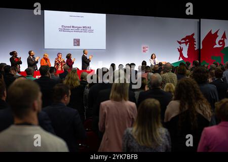 Llandudno, Wales, Vereinigtes Königreich. November 2024. Eluned Morgan, erste Ministerin von Wales, hält ihre erste Rede vor der Konferenz. Sean Pursey/Alamy Live News Stockfoto