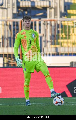 Torhüter Sebastiano Desplanches (Italien) unter 21 Jahren: Italien gegen Frankreich, Freundschaftsspiel in Empoli, Italien, 15. November 2024 Stockfoto