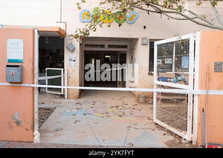 Valencia, Spanien. November 2024. 20 Tage später. Überflutete Baumschule in Picanya, Valencia, Spanien. Quelle: Empar Bessó / Alamy Live News Stockfoto