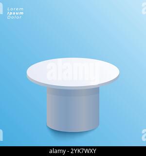 Tabelle anzeigen Design auf blauem Hintergrund Stock Vektor