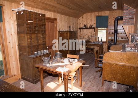 Fort Steele in der East Kootenay Region in British Columbia in Kanada begann als Versorgungsstation für einen kanadischen Goldrausch. Stockfoto