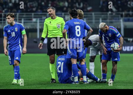 Mailand, Italien. November 2024. Milano, Italien, 17. November 2024: Schiedsrichter Slavko Vincic im Spiel der UEFA Nations League zwischen Italien und Frankreich im Stadio San Siro, Mailand am 17. November 2024 (João Bravo /SPP) Credit: SPP Sport Press Photo. /Alamy Live News Stockfoto