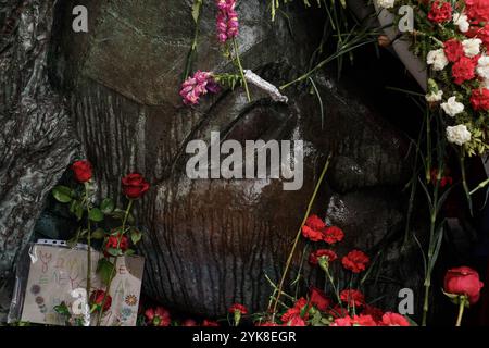 Athen, Athen, Griechenland. November 2024. Gedenkstätte für die Opfer des Polytechnischen Aufstandes zum 51. Jahrestag, 17. November 2024. (Kreditbild: © Giorgos Arapekos/ZUMA Press Wire) NUR REDAKTIONELLE VERWENDUNG! Nicht für kommerzielle ZWECKE! Stockfoto