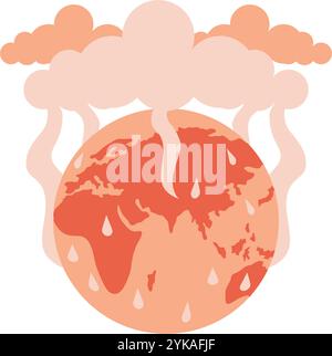 Globale Erwärmung hohe Temperaturen Stock Vektor