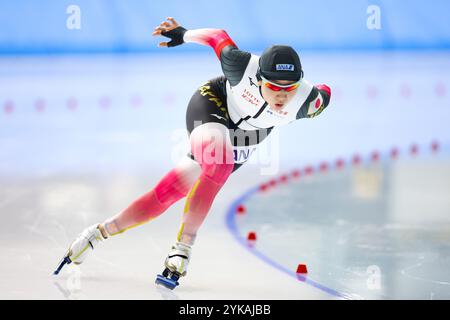 Aomori, Japan. November 2024. Kako Yamane (JPN) Speed Skating : 2025 ISU Four Continents Speed Skating Championships Damen 1000m in der YS Arena Hachinohe in Aomori, Japan . Quelle: AFLO SPORT/Alamy Live News Stockfoto