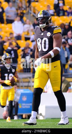 Pittsburgh, PA, USA. November 2024. Darnell Washington #80 bei den Steelers vs Ravens in Pittsburgh, PA. Jason Pohuski/CSM/Alamy Live News Stockfoto