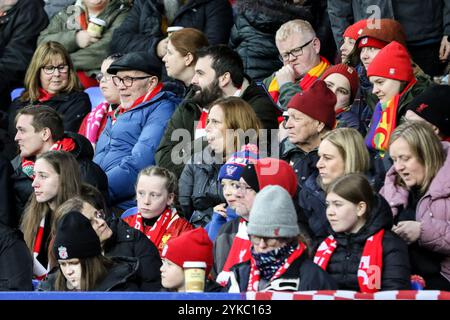 Liverpool, Großbritannien. November 2024. Goodison Park, Liverpool, England, 17. November 2024: Liverpool Fans vor dem Spiel der Barclays Womens Super League zwischen Everton und Liverpool im Goodison Park in Liverpool, England am 17. November 2024. (Sean Chandler/SPP) Credit: SPP Sport Press Photo. /Alamy Live News Stockfoto