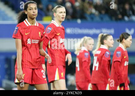 Liverpool, Großbritannien. November 2024. Goodison Park, Liverpool, England, 17. November 2024: Hannah Silcock (34 Liverpool) während des Spiels der Barclays Womens Super League zwischen Everton und Liverpool im Goodison Park in Liverpool, England am 17. November 2024. (Sean Chandler/SPP) Credit: SPP Sport Press Photo. /Alamy Live News Stockfoto