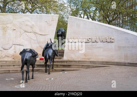 Das Animals in war Memorial ist ein Kriegsdenkmal im Hyde Park, London, Großbritannien Stockfoto